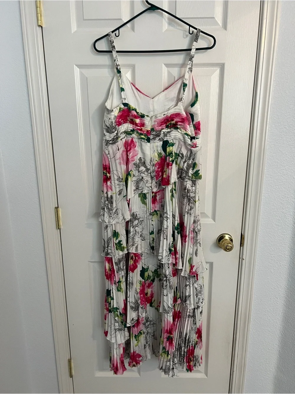 Abercrombie & Fitch Giselle Floral Pleated Tiered Maxi Dress Large NWT